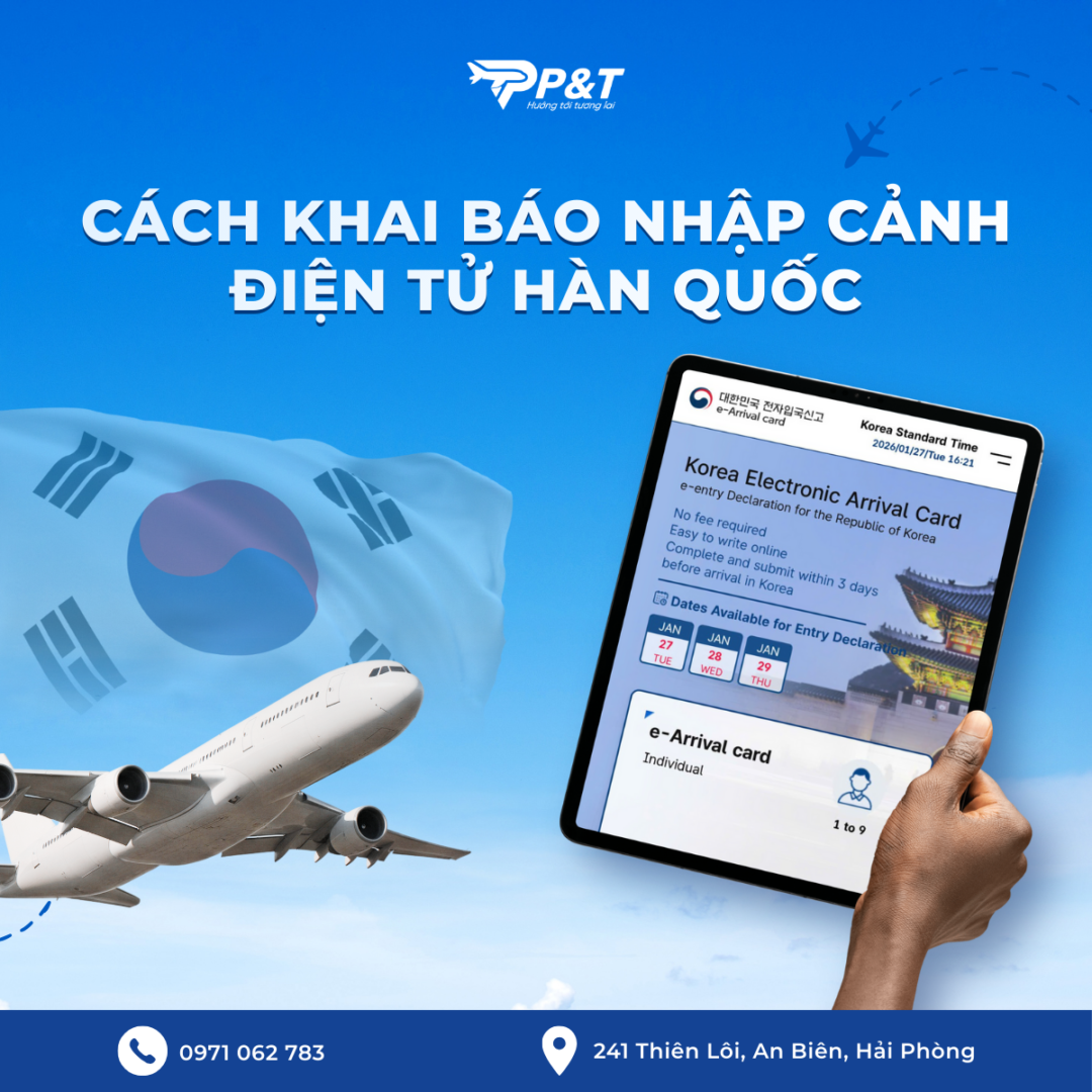 HƯỚNG DẪN KHAI BÁO NHẬP CẢNH ĐIỆN TỬ HÀN QUỐC (E-ARRIVAL CARD)